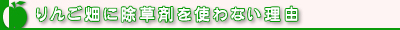 りんご畑に除草剤を使わない理由